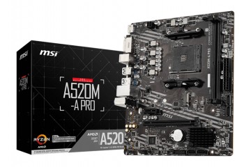 MSI A520M-A PRO - CARTE-MÈRE - MICRO ATX - SOCKET AM4 - AMD A520