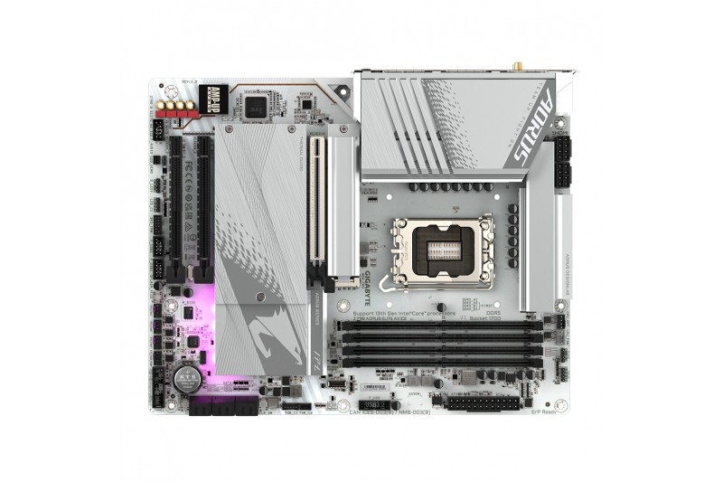GIGABYTE Z790 AORUS ELITE AX ICE LGA1700  M.2 Z790 DDR5 proc serie12/13/14 Blanc