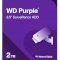 DD Interne 3,5  2To SATA3 - 64Mo Purple *Western Digital WD23PURZ*
