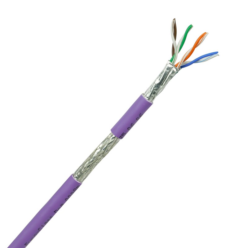 HsD - Câble monobrin - Cat7 S/FTP - 4 paires violet LSZH Dca - 500m * 3050504 *