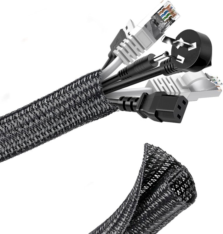 Gaine 3 mètres range câbles facile à couper 13-22mm