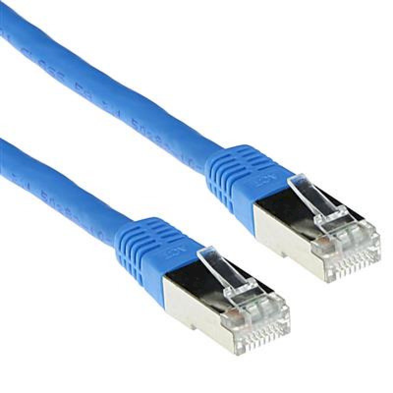 Cable réseau cat.6A SSTP Bleu 2m RJ45 certifié