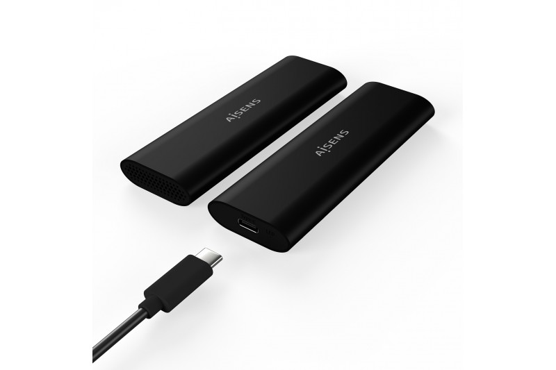 Boîtier externe SSD M.2 SATA/NVMe 10Gbps USB C 3.1 Gen2 noir * ASM2-014B *