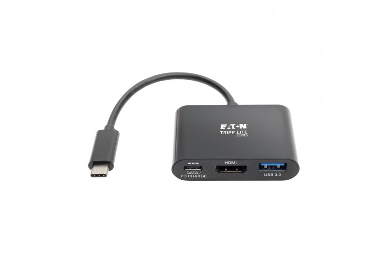 Eaton Tripp Lite Series USB C to HDMI Adapter w/USB-A Hub and PD Charging - USB