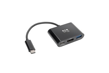 Eaton Tripp Lite Series USB C to HDMI Adapter w/USB-A Hub and PD Charging - USB