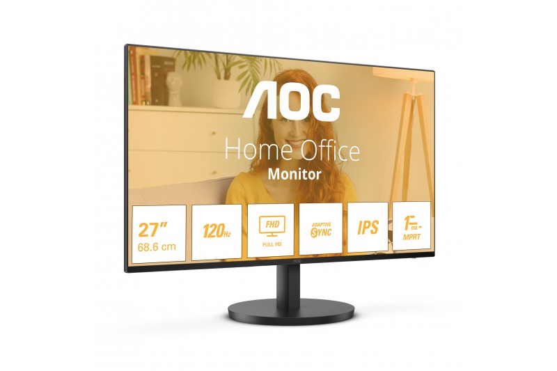 Ecran 27 1ms VGA HDMI IPS multimedia  100Hz * AOC Basic-line 27B3HA2 *