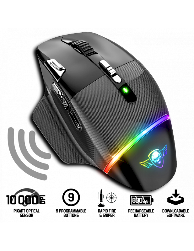 Souris sans fil Spirit Of Gamer XPERT-M800 WIRELESS 10000 DPI RGB * S-XM800RF *