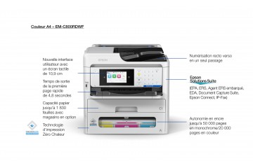 Epson WorkForce Pro EM-C800RDWF - imprimante multifonctions - couleur 35 ppm