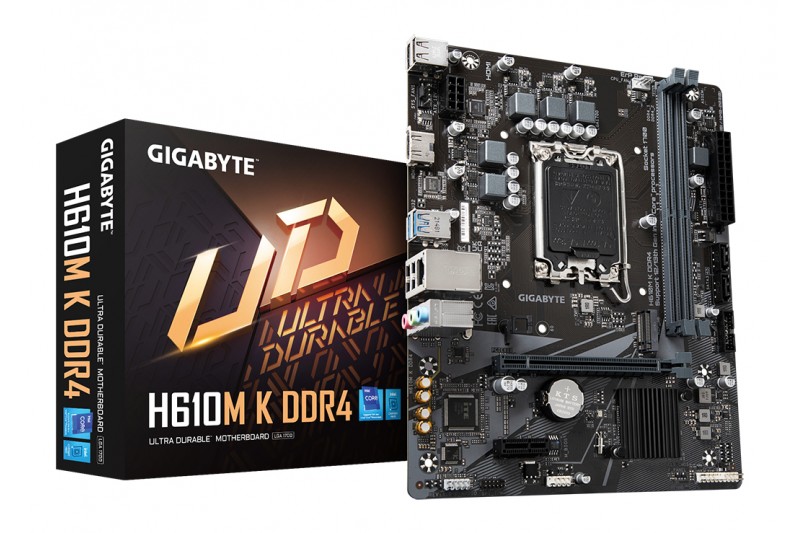 GIGABYTE H610M K mATX LGA1700 USB3.2 M.2 H610 DDR4 HDMI GIGABYTE H610M K mATX LGA1700 USB3.2 M.2 H610 DDR4 HDMI