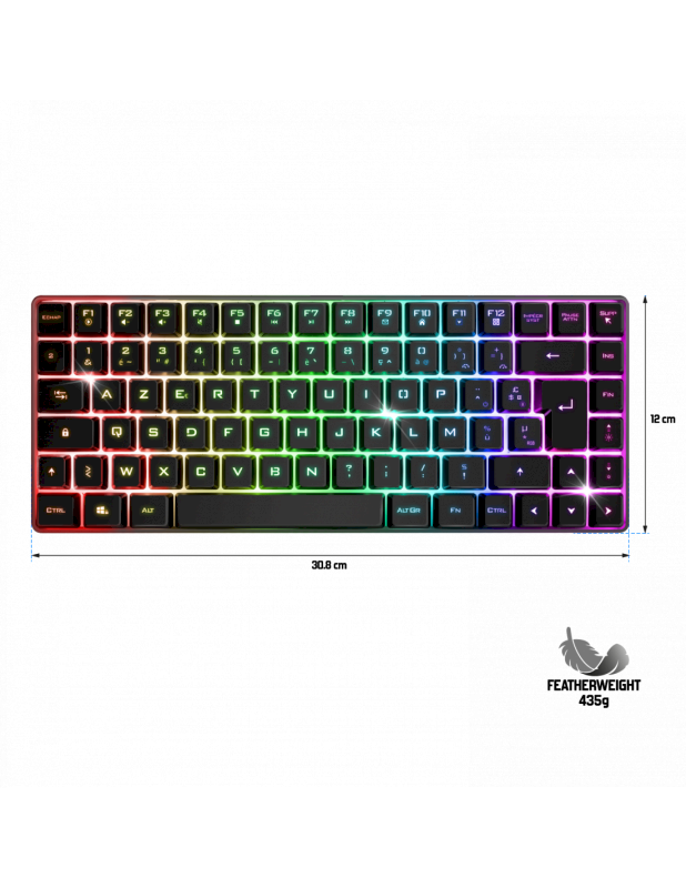 Clavier sans fil gamer retroeclairage RGB*Spirit of Gamer CLA-EK70RF*