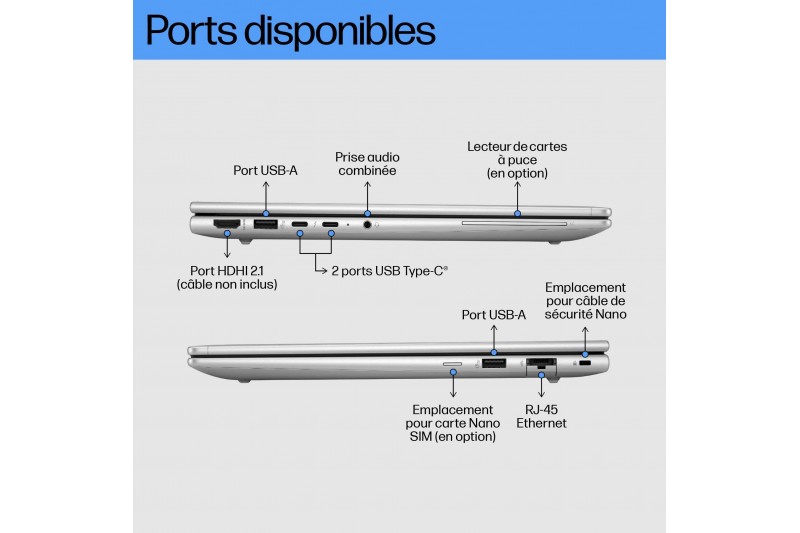 HP ProBook 460 G11 16 Ultra 5 125U 8go 256Go ssd W11pro * 9Y7E7ET *