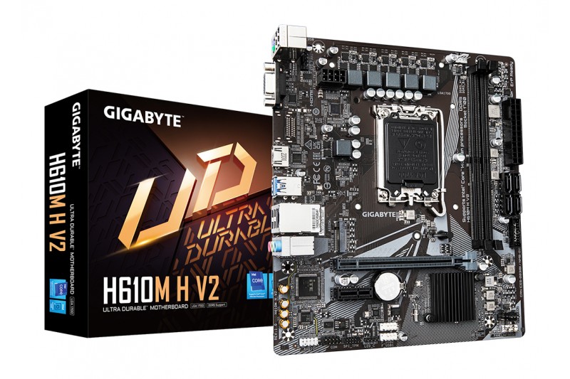 GIGABYTE H610M H V2 mATX LGA1700 USB3.2 M.2 H610 DDR5 HDMI GIGABYTE H610M H V2 mATX LGA1700 USB3.2 M.2 H610 DDR5 HDMI