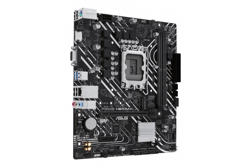 ASUS H610M-K DDR5 - carte-mère - mATX - Socket LGA1700 - H610 proc serie 12 ASUS H610M-K DDR5 - carte-mère - mATX - Socket LGA1700 - H610 proc serie 12