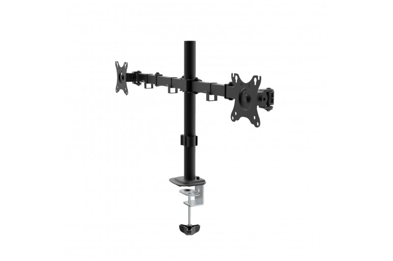 Support écran double bras noir - 13-32 max 10kg Unykach UK1422 * UK710102 *