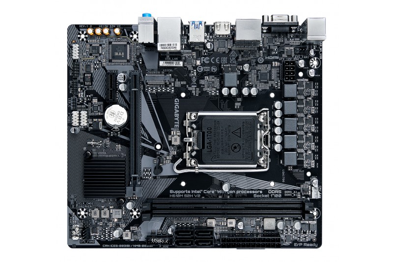 GIGABYTE H610M S2H V2 mATX LGA1700 USB3.0 M.2 H610 DDR5 DP VGA DVI DP HDMI GIGABYTE H610M S2H V2 mATX LGA1700 USB3.0 M.2 H610 DDR5 DP VGA DVI DP HDMI