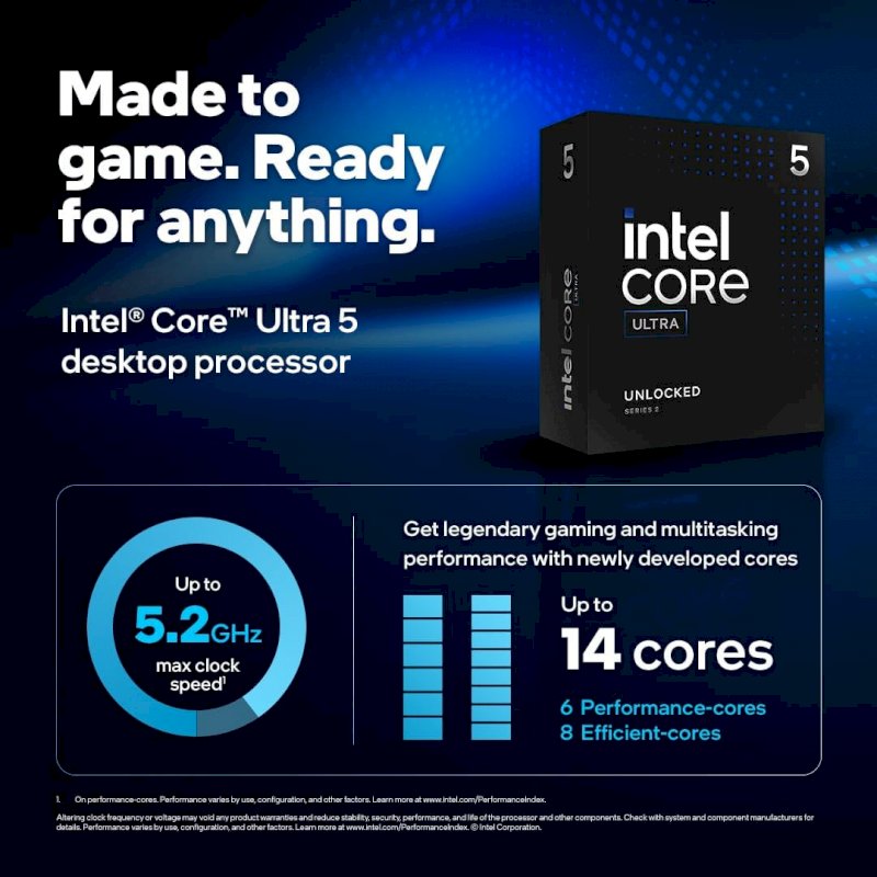 Processeur Intel Core Ultra 5 245K  4.2 GHz processeur LGA1851 *BX80768245K*