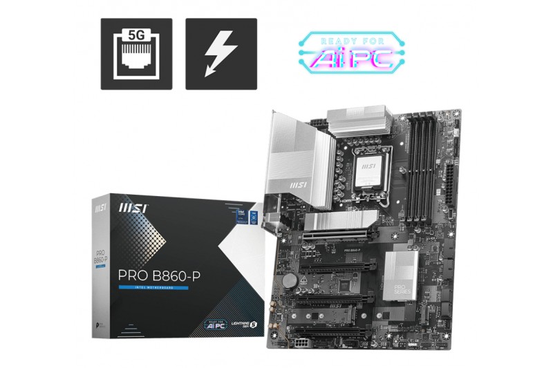 MSI PRO B860-P carte mère Intel B860 LGA 1851 ATX proc serie ultra