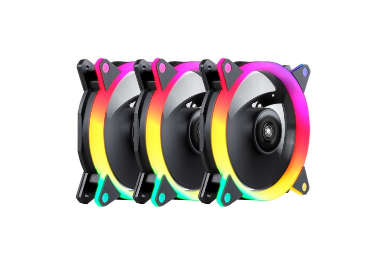 VENTILATEUR Fan CANDY 30 ARGB Ring Led 120MM pack de 3 *Unykach 51801 *
