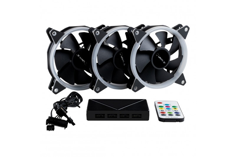 VENTILATEUR Fan CANDY 30 ARGB Ring Led 120MM pack de 3 *Unykach 51801 *