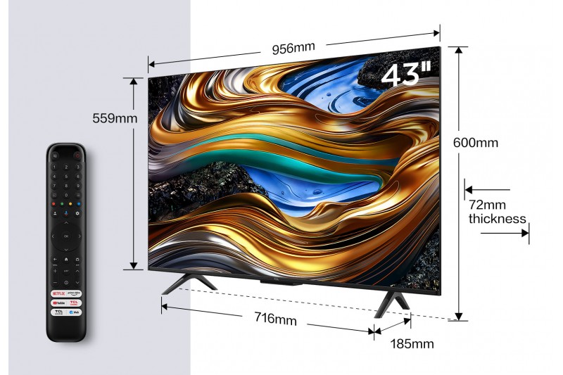 TV QLED 43 POUCES 4K Google TV TCL 43P79B