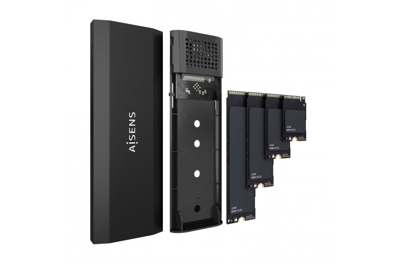Boîtier SSD M.2 NVMe 10Gbps USB C 3.1 Gen2, boîtier externe noir * ASM2-028B * Boîtier SSD M.2 NVMe 10Gbps USB C 3.1 Gen2, boîtier externe noir * ASM2-028B *
