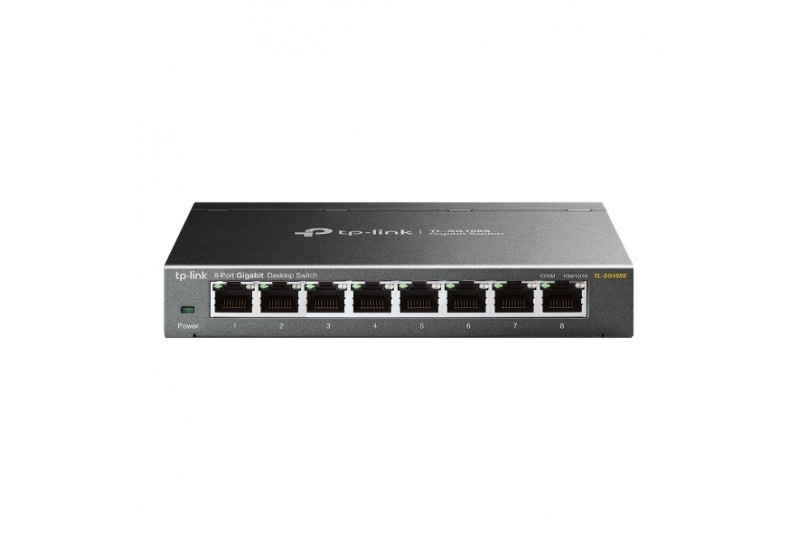 TP-LINK TL-SG108S - 8-port Metal Gigabit Switch,  10/100/1000M RJ45 ports