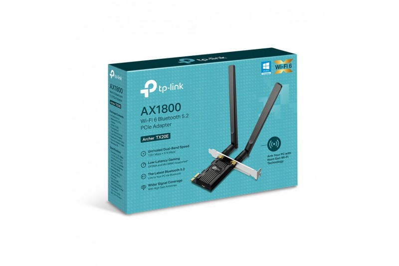 TP-Link Archer TX20E - carte réseau WIFI 6 Bluetooth 5.2- PCIe TP-Link Archer TX20E - carte réseau WIFI 6 Bluetooth 5.2- PCIe