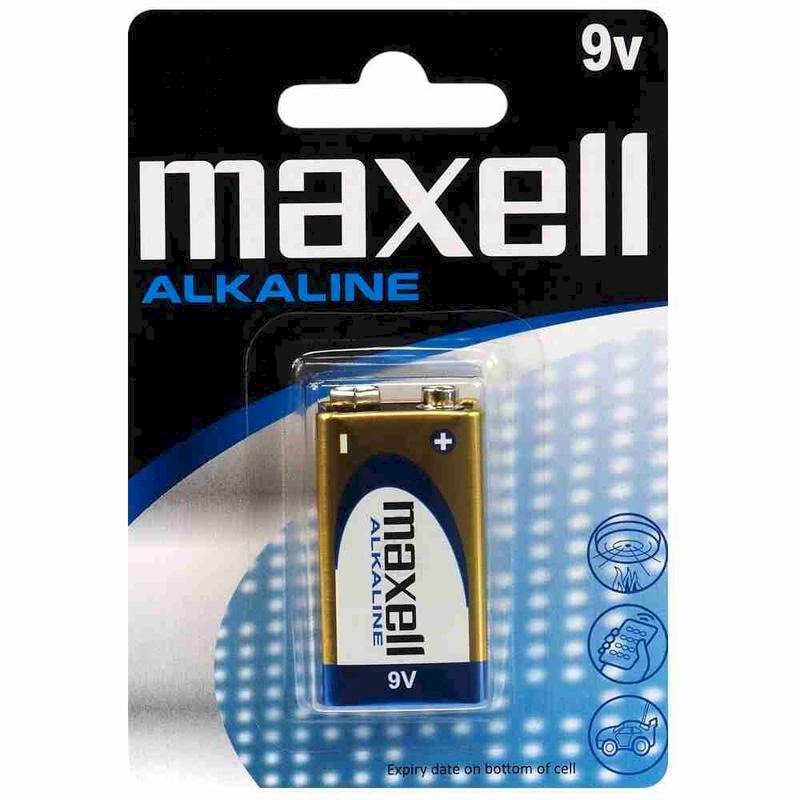 Pile Rectangulaire Maxell Alkaline 9V LR09 Blister
