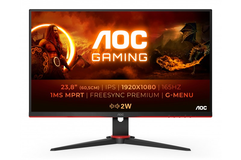 Ecran AOC Gaming 24G2SPAE 165Hz 1ms HDMI DP VGA multimedia noir