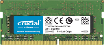 Mémoire SODIMM DDR4 -3200 32Go * Crucial CT32G4SFD832AT * Tray