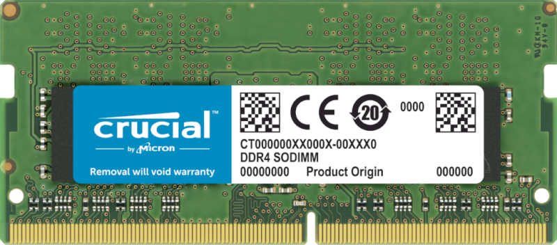 Mémoire SODIMM DDR4 -3200 32Go * Crucial CT32G4SFD832AT * Tray