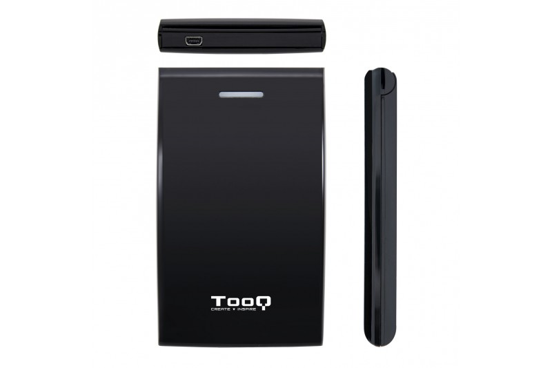 Boitier disque dur 12.5mm  2,5 SATA noir USB 3.0* Tooq TQE-256B * 4To max