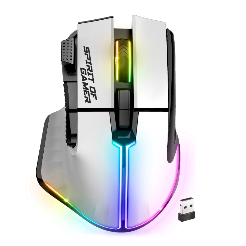 Souris sans fil Spirit Of Gamer PRO M RGB Blanche * S-PM5RFWT*