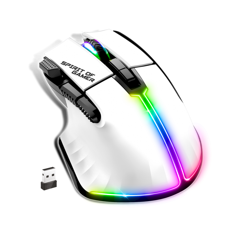 Souris sans fil Spirit Of Gamer PRO M RGB Blanche * S-PM5RFWT*