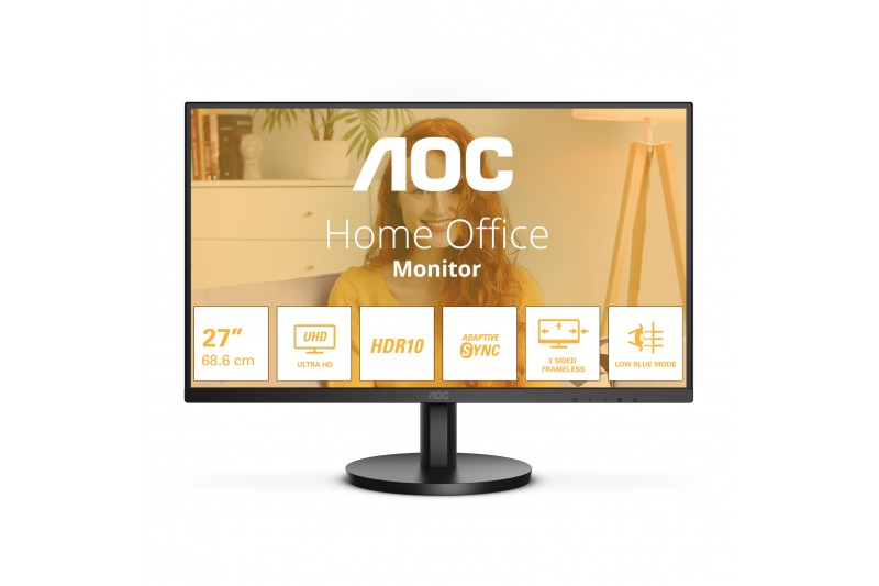 Ecran 27 4 ms DP HDMI Noir 4K *AOC U27B3M *