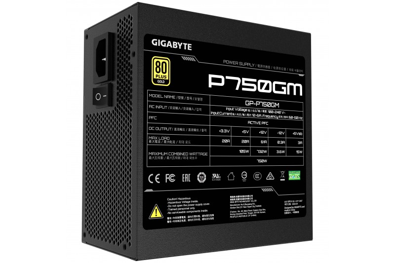 Alim GIGABYTE 750W - GP-P750GM - 80+ Gold * GP-P750GM *