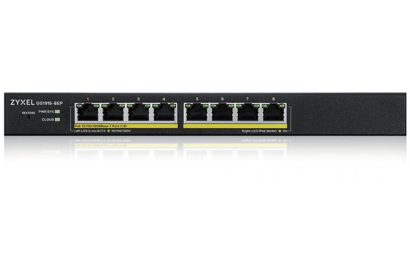 Zyxel GS1915-8EP - Switch - Compatible NebulaFLEX - 8 ports POE - intelligent