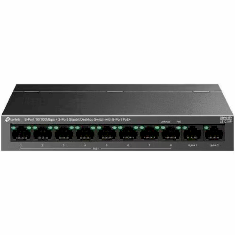 TP-LINK LS1210P Switch Desktop Poe+ 8 Ports + 2 Ports Gigabit