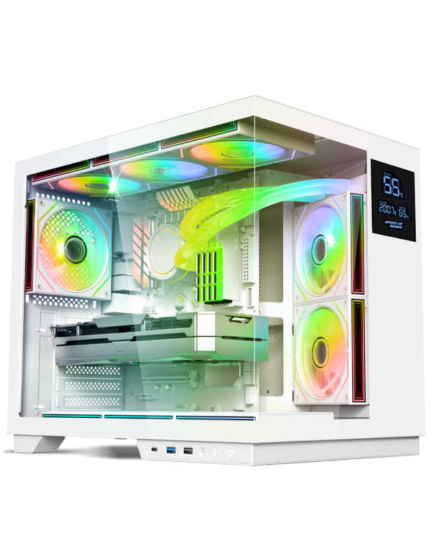 Boitier SOG VIPER CRX ARTIC mATX/ATX sans alim 6 ventilateurs ARGB * 8508RAW *