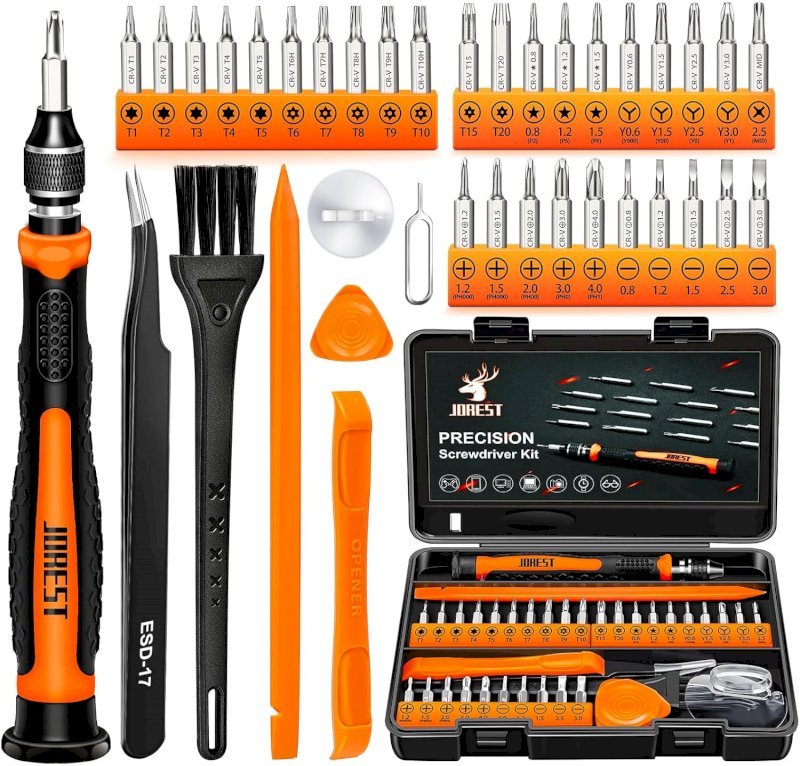 38Pcs Kit Tournevis de Précision, Outillage Set avec Torx T1 T2 T3 T4 T5, TR5 T6