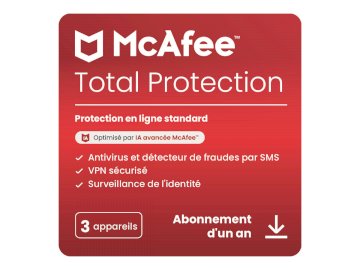 McAfee Total Protection 3-PC 1 year Licence Mail