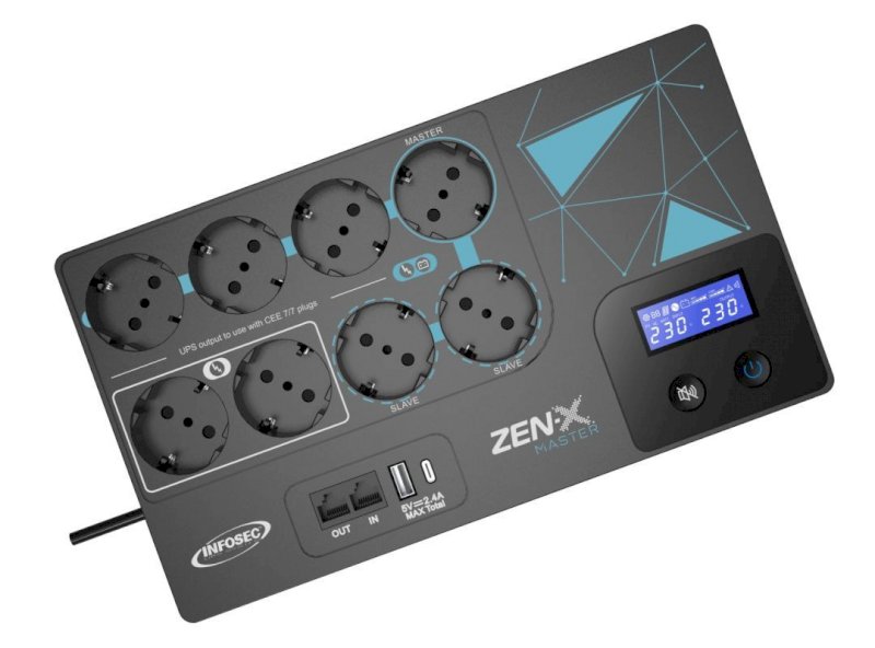 Onduleur Line Interactive Zen-X Master 800 VA 8 prises FR/SCHUKO *Infosec 66125*