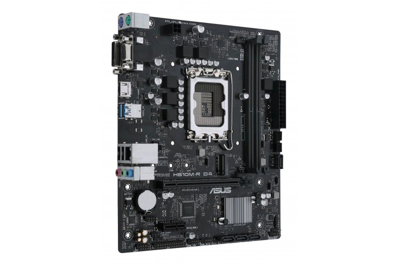 ASUS H610M-R D4 Si carte-mère - mATX - Socket LGA1700 - H610 proc serie 12