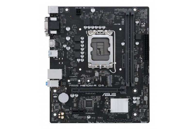 ASUS H610M-R D4 Si carte-mère - mATX - Socket LGA1700 - H610 proc serie 12