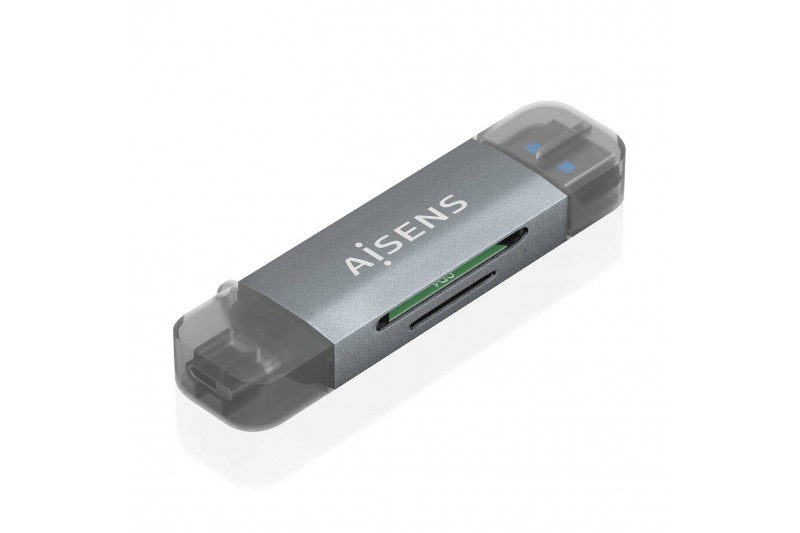 Lecteur de cartes USB-C et USB-A All in one * Aisens ASCR-2AC08-GR * Lecteur de cartes USB-C et USB-A All in one * Aisens ASCR-2AC08-GR *