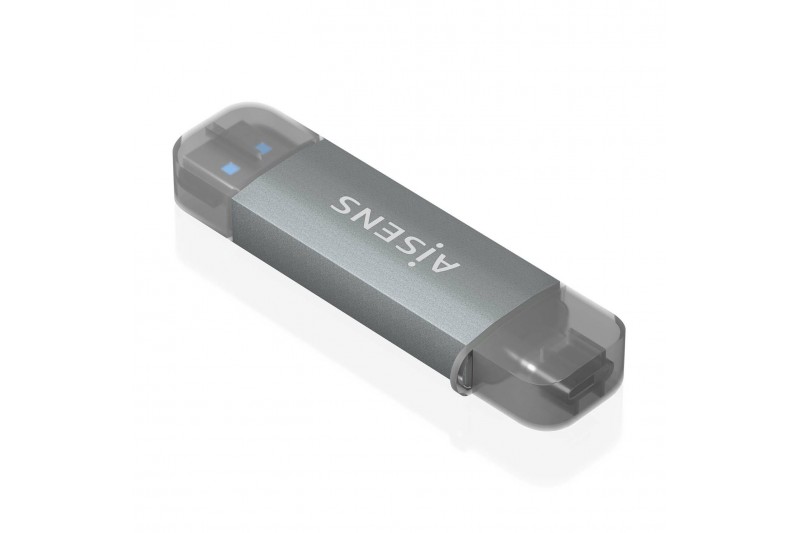 Lecteur de cartes USB-C et USB-A All in one * Aisens ASCR-2AC08-GR * Lecteur de cartes USB-C et USB-A All in one * Aisens ASCR-2AC08-GR *