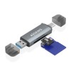 Lecteur de cartes USB-C et USB-A All in one * Aisens ASCR-2AC08-GR * Lecteur de cartes USB-C et USB-A All in one * Aisens ASCR-2AC08-GR *