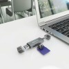 Lecteur de cartes USB-C et USB-A All in one * Aisens ASCR-2AC08-GR * Lecteur de cartes USB-C et USB-A All in one * Aisens ASCR-2AC08-GR *