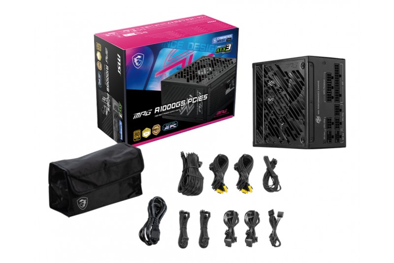 Alim MSI A1000GS ATX12V PCIE5 80 Plus Gold * MSI MPG A1000GS * Alim MSI A1000GS ATX12V PCIE5 80 Plus Gold * MSI MPG A1000GS *
