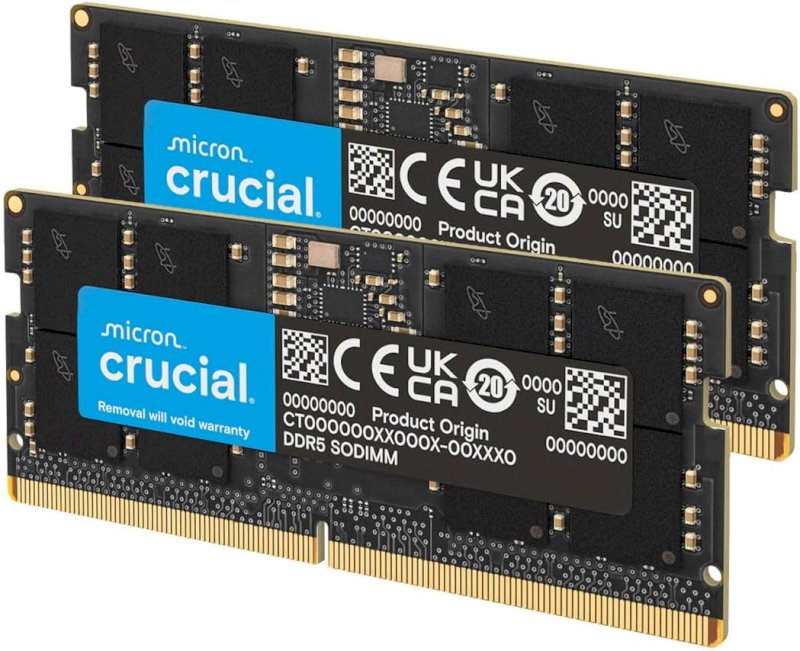 Mémoire SODIMM DDR5 -5600 24Go (2x12G) * Crucial CT2K12G56C46S5  *